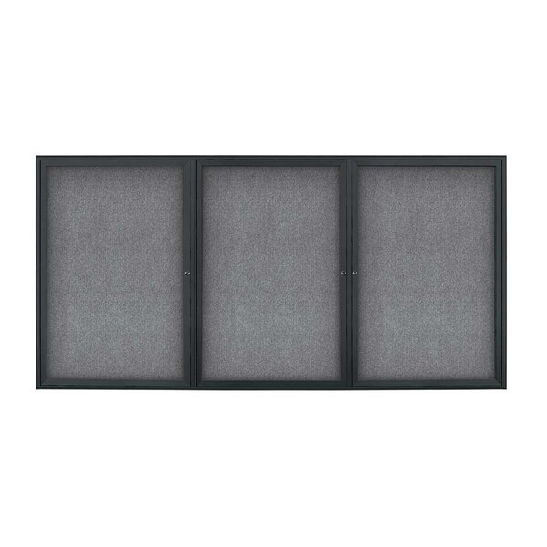 Sliding Door Indoor Enclosed Corkboard, 9